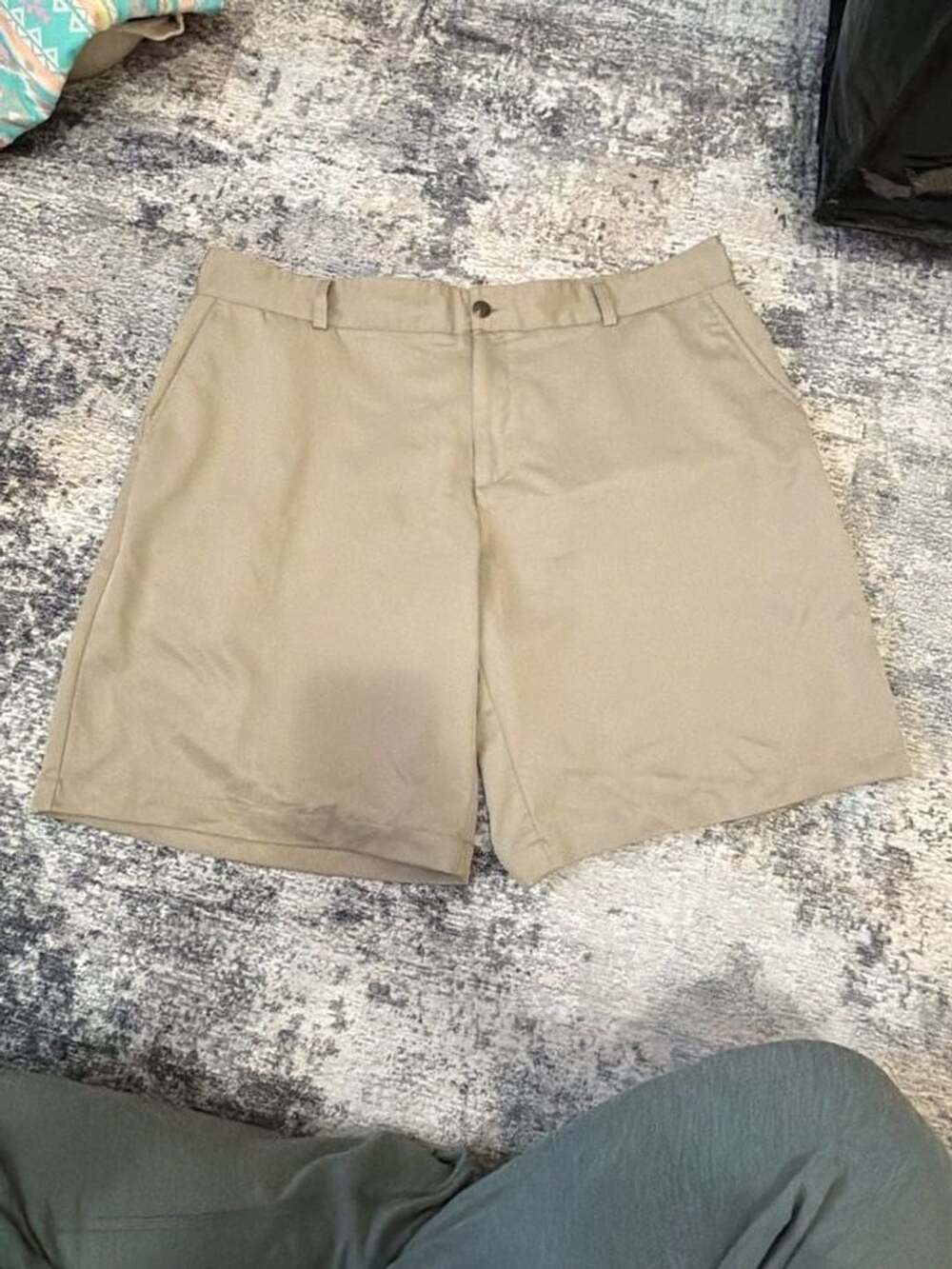Adidas Climalite Beige Khaki Performance Golf Shorts Size 40